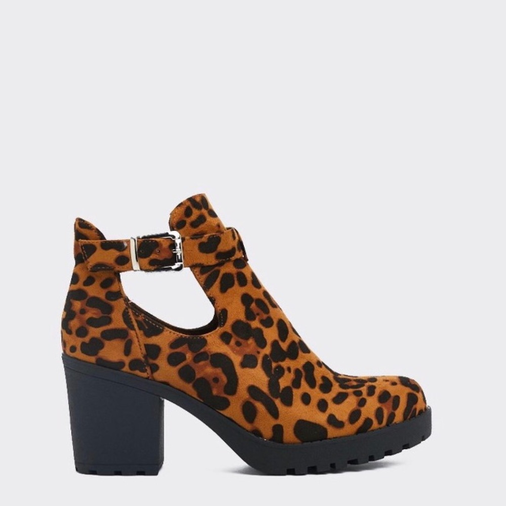 Leopard print boots